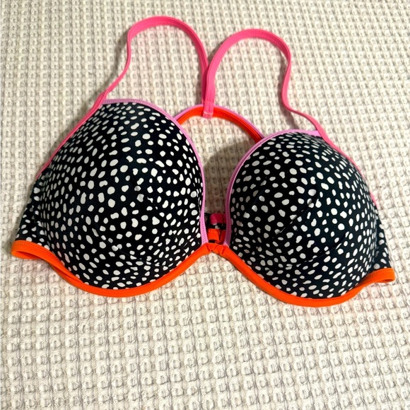 Victoria's Secret Other - Victoria’s Secret NWOT Polka Dot Women's bikini top with Pink and Orange Accents